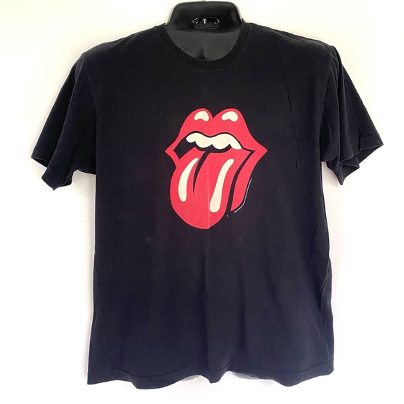 Chaser Rolling Stones Tongue Graphic Tee Black Vintage 2006 Unisex Size L - Picture 2 of 7